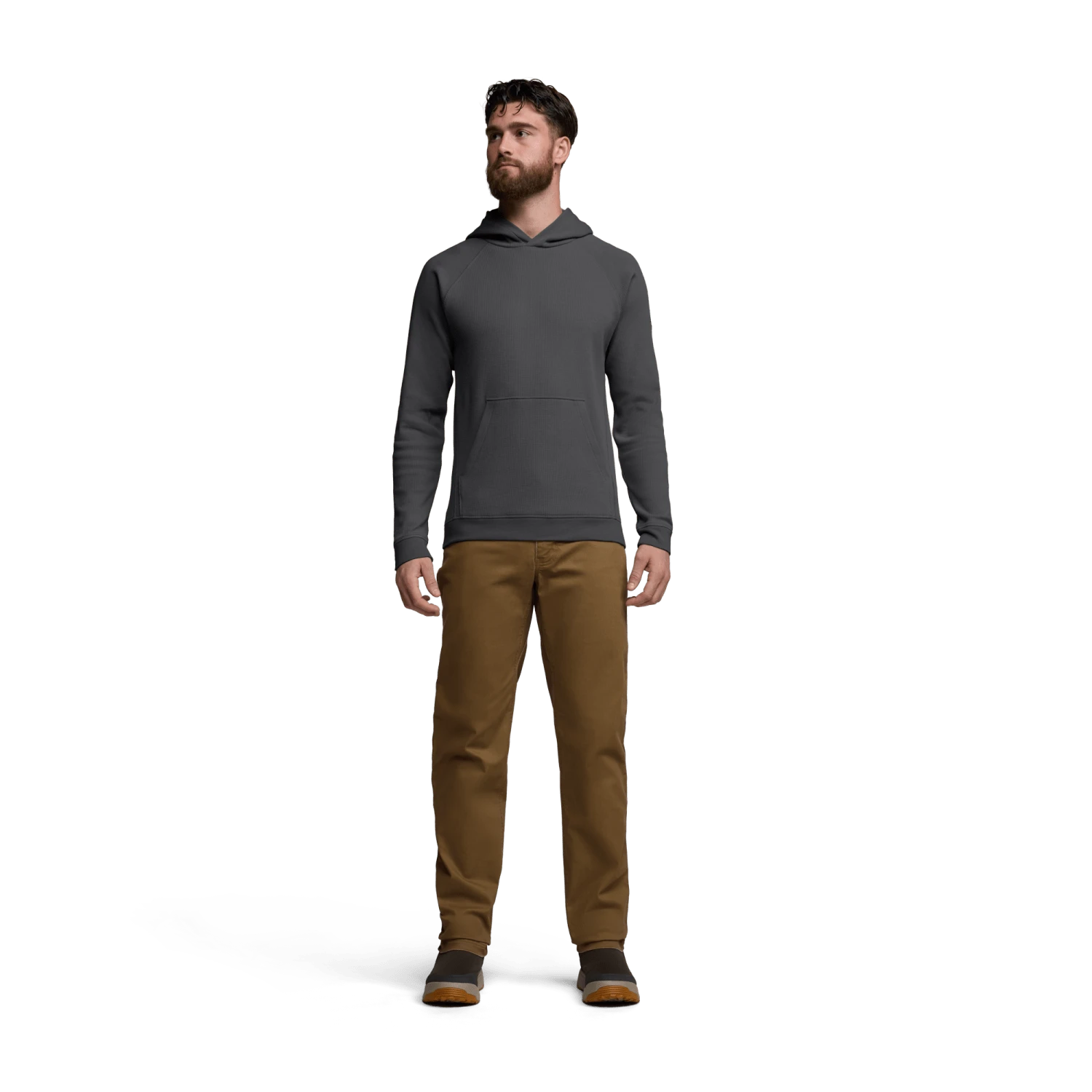 Мужское худи SITKA Waffle Pullover, цвет: Железный серый — фото 3