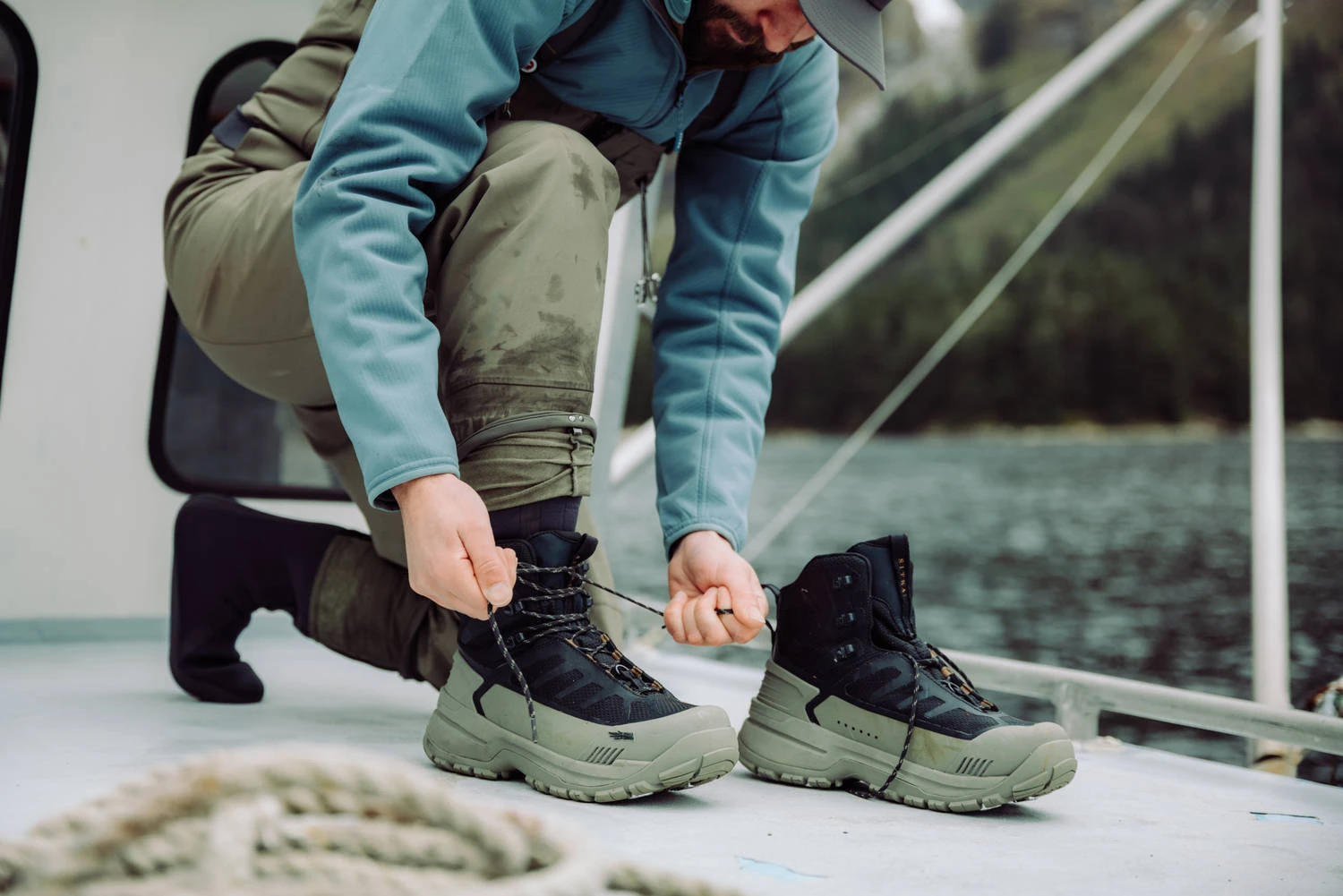 Ботинки SITKA CrossCurrent Wading Boot – Rubber, цвет: Железный серый — фото 9