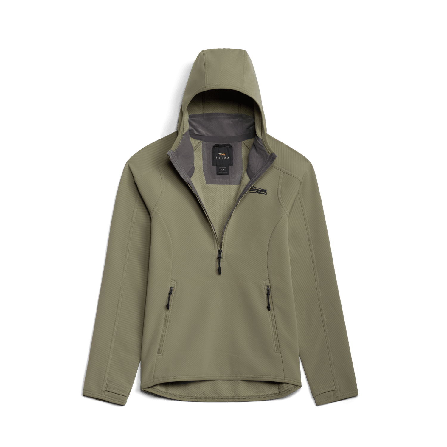 Женское худи SITKA W’s Alpha Fleece, цвет: Тёмный зелёный шалфейный — фото 11