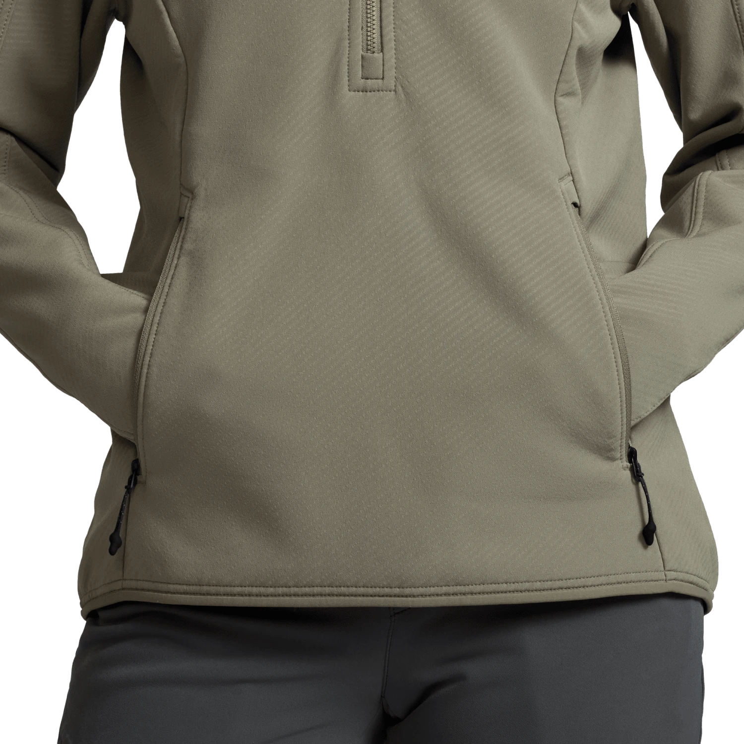 Женское худи SITKA W’s Alpha Fleece, цвет: Тёмный зелёный шалфейный — фото 8