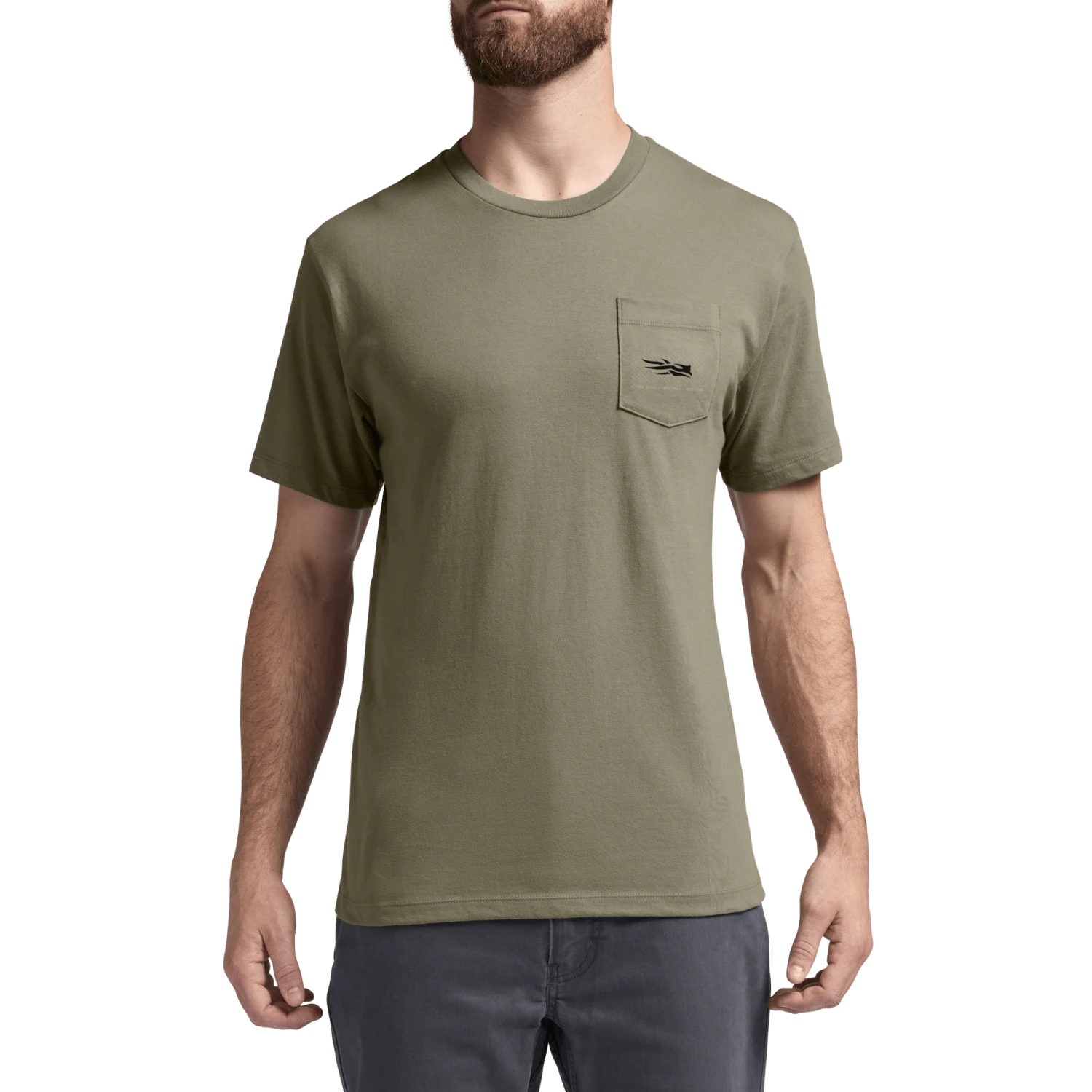 Мужская футболка SITKA Tech Whitetail Pocket, цвет: Тёмный зелёный шалфейный — фото 3