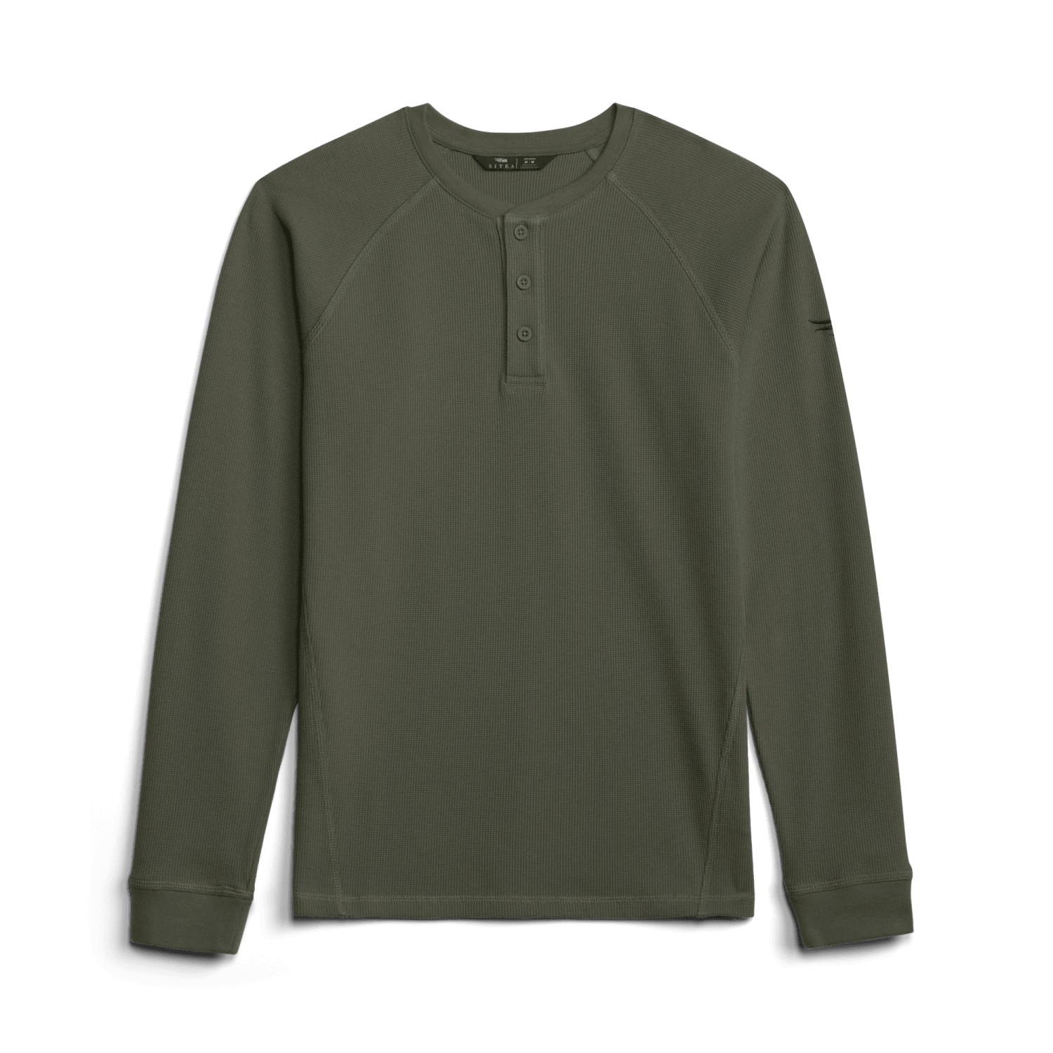 Мужской топ SITKA Waffle Henley, цвет: Кипарисовый зелёный — фото 2