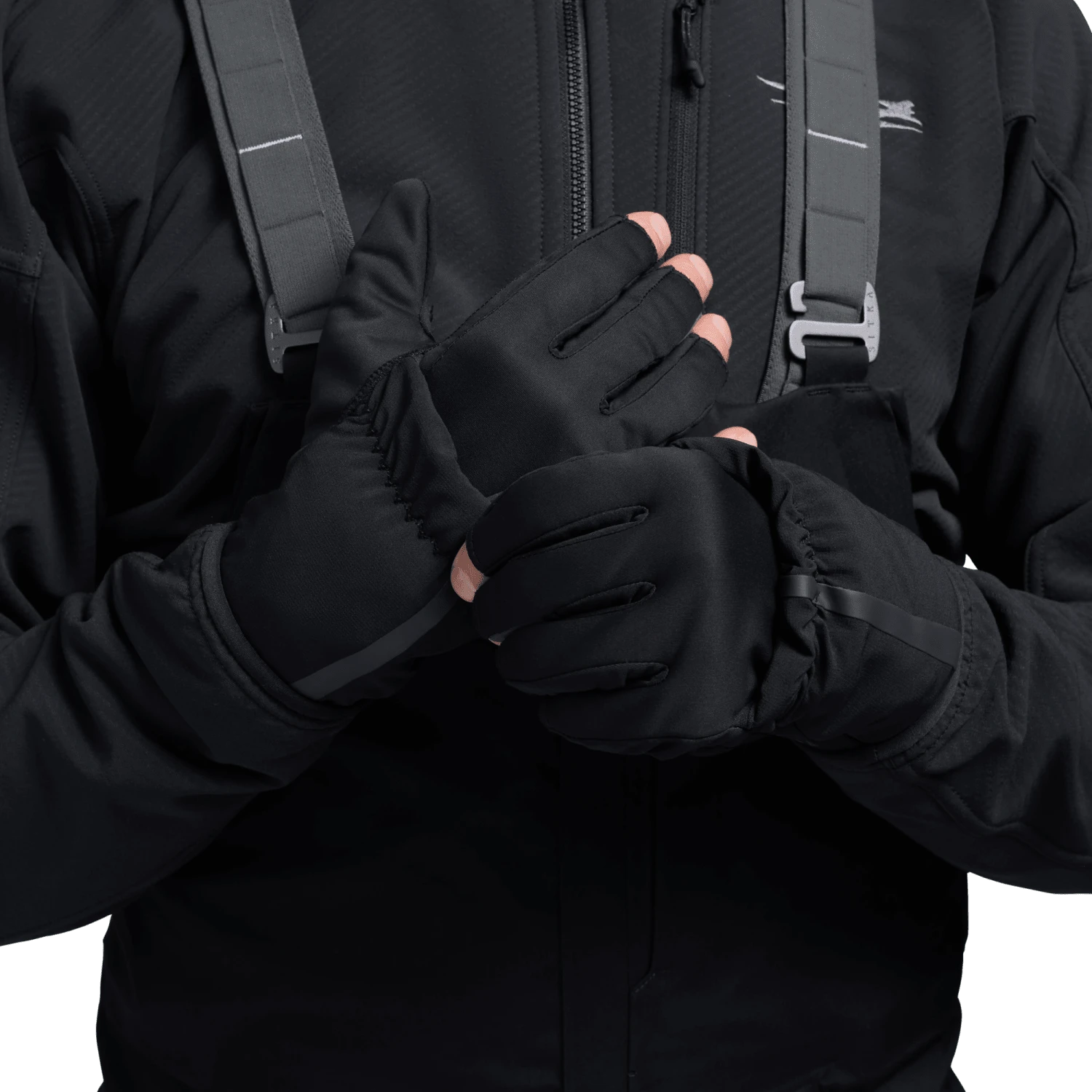 Перчатки SITKA Jetstream Windstopper® Flip Mitt, цвет: Чёрный — фото 7