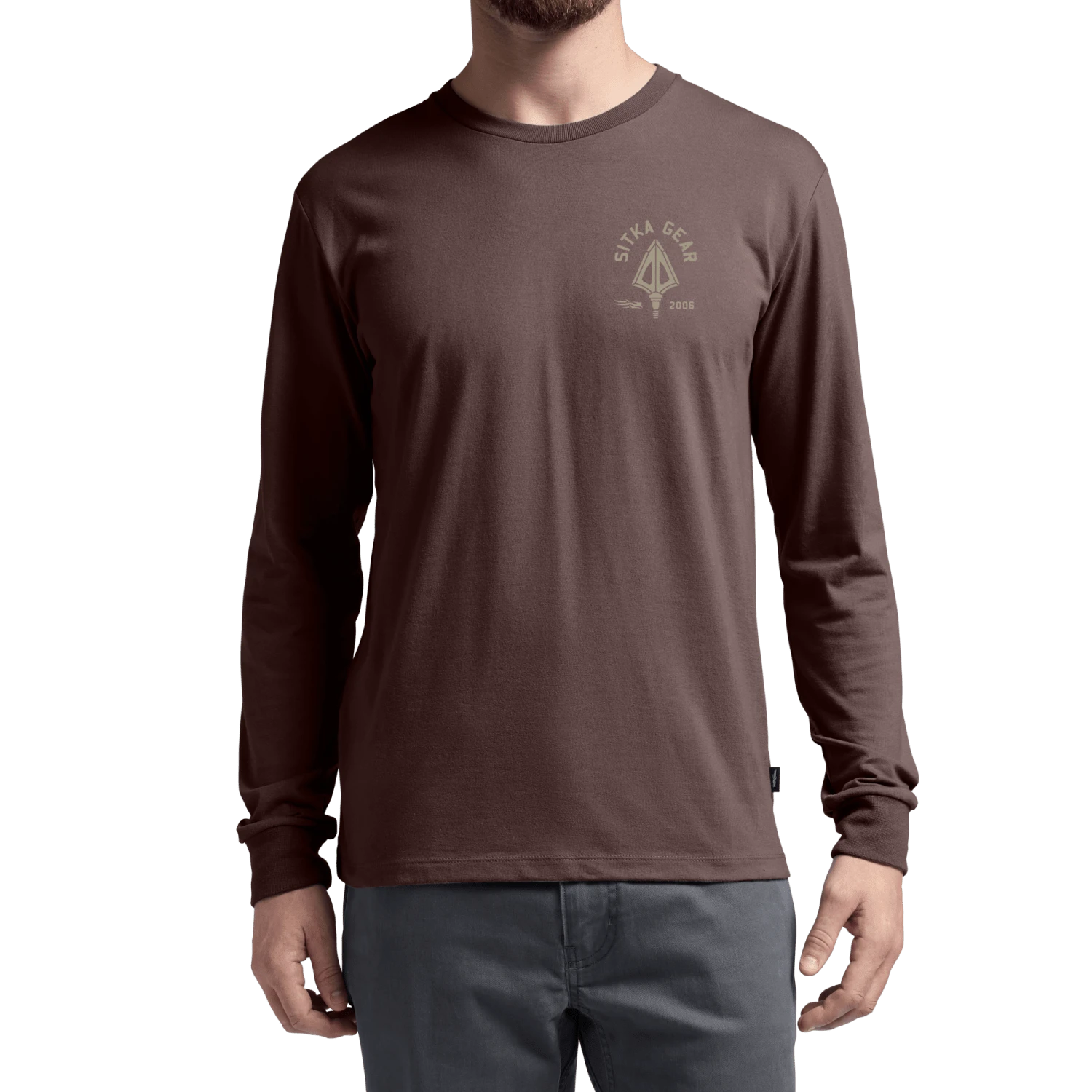 Мужская футболка SITKA Broadhead Crest Long Sleeve, цвет: Вишнёвый — фото 3