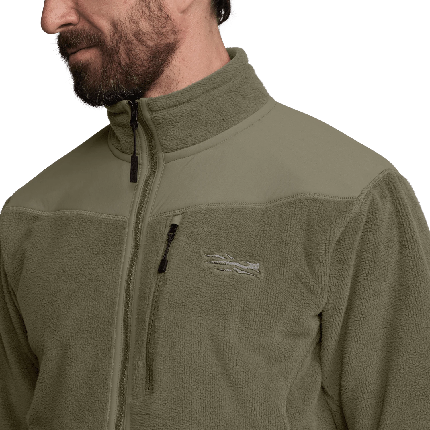 Мужская куртка SITKA Camino Fleece, цвет: Тёмный зелёный шалфейный — фото 7