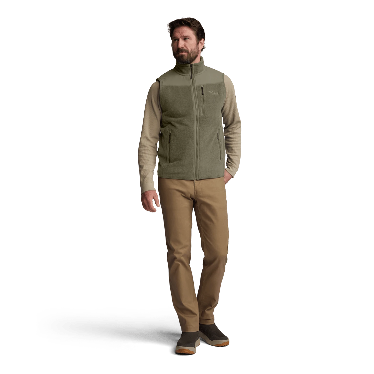 Мужской жилет SITKA Camino Fleece Vest, цвет: Тёмный зелёный шалфейный — фото 4