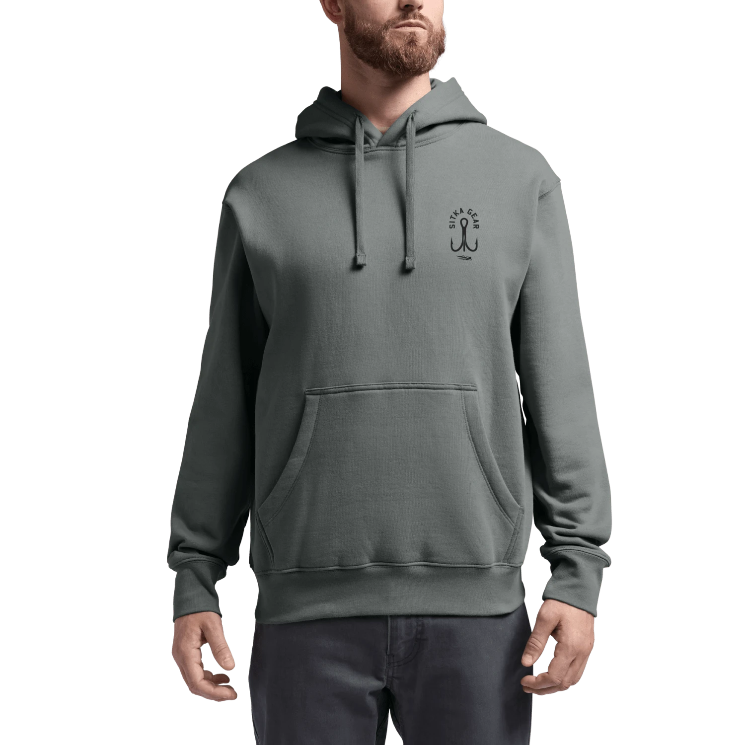 Худи SITKA Treble Crest Pullover, цвет: Металлический серый — фото 4