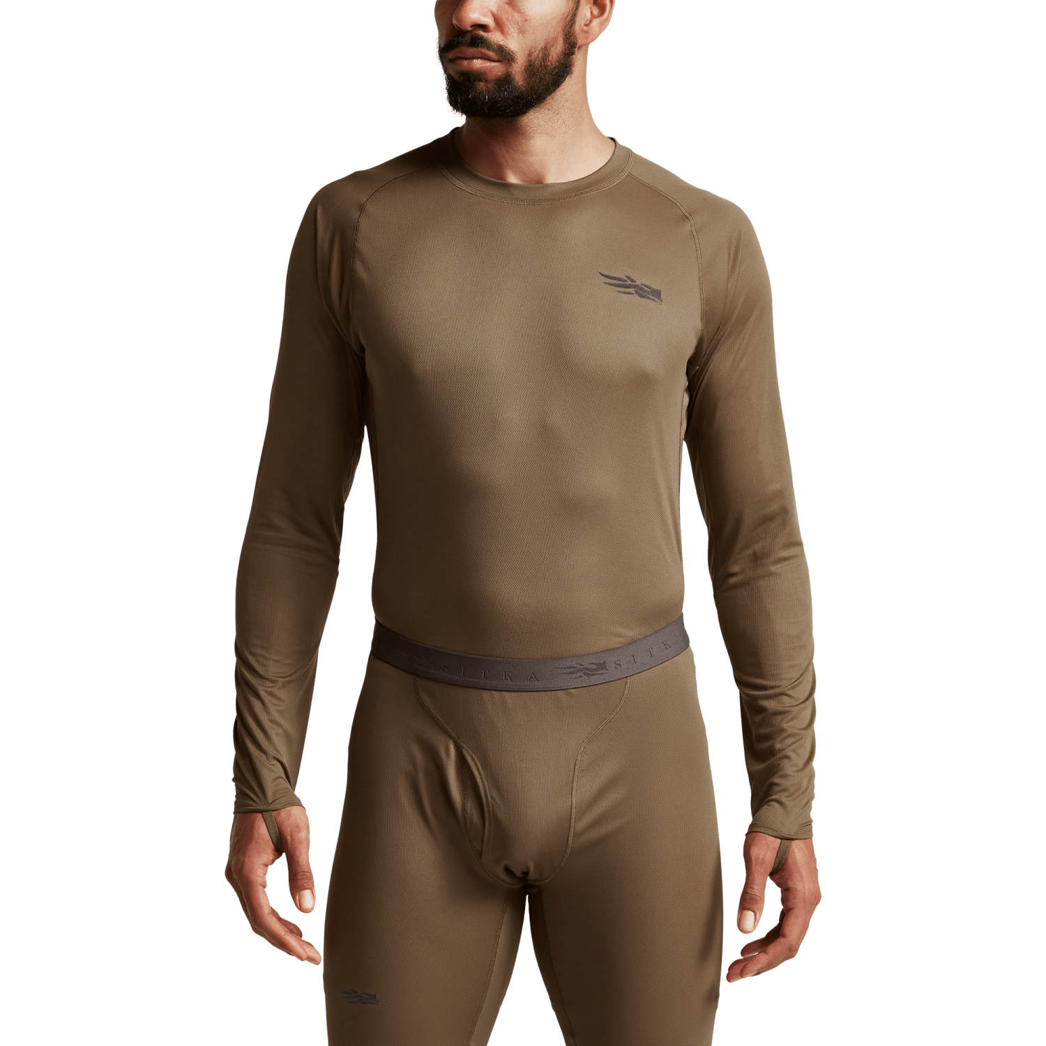 Мужской топ SITKA Core Lightweight Crew LS, цвет: Coyote — фото 2