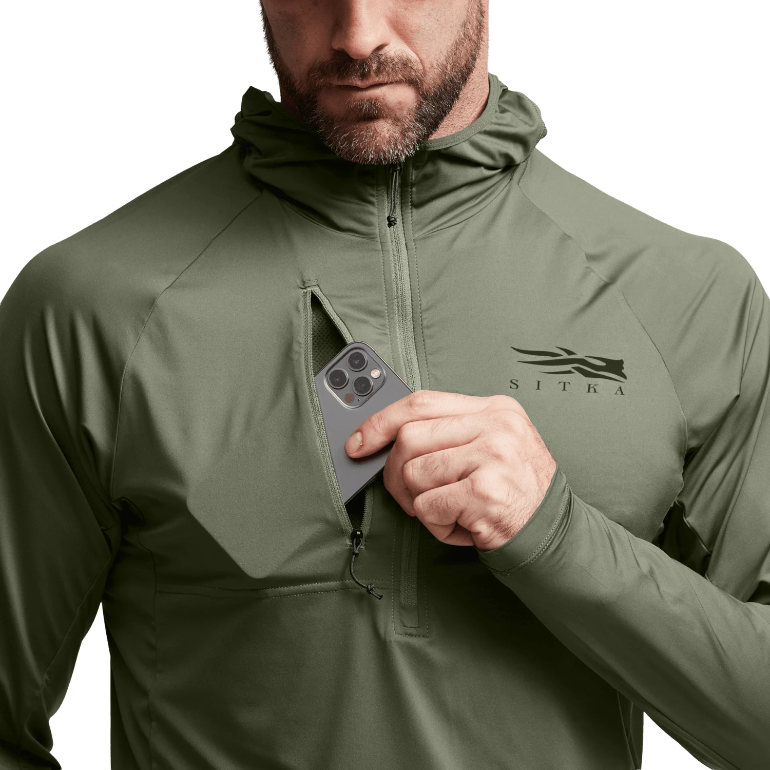 Мужское худи SITKA Equinox Guard, цвет: Оливковый зелёный — фото 6