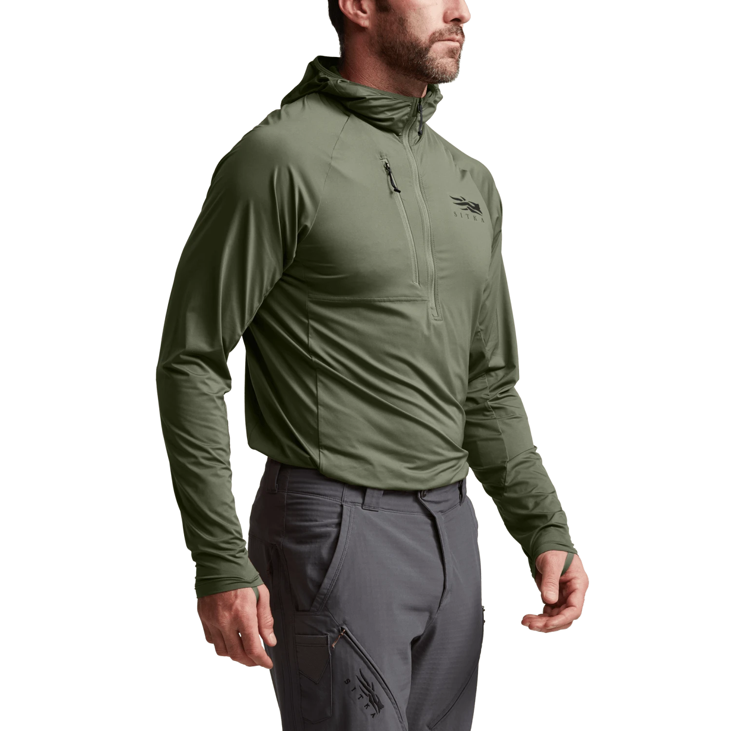 Мужское худи SITKA Equinox Guard, цвет: Оливковый зелёный — фото 2