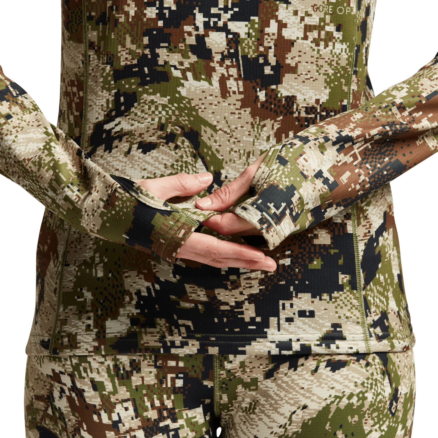 Женский топ SITKA Core Midweight Crew LS, цвет: Optifade Subalpine — фото 6