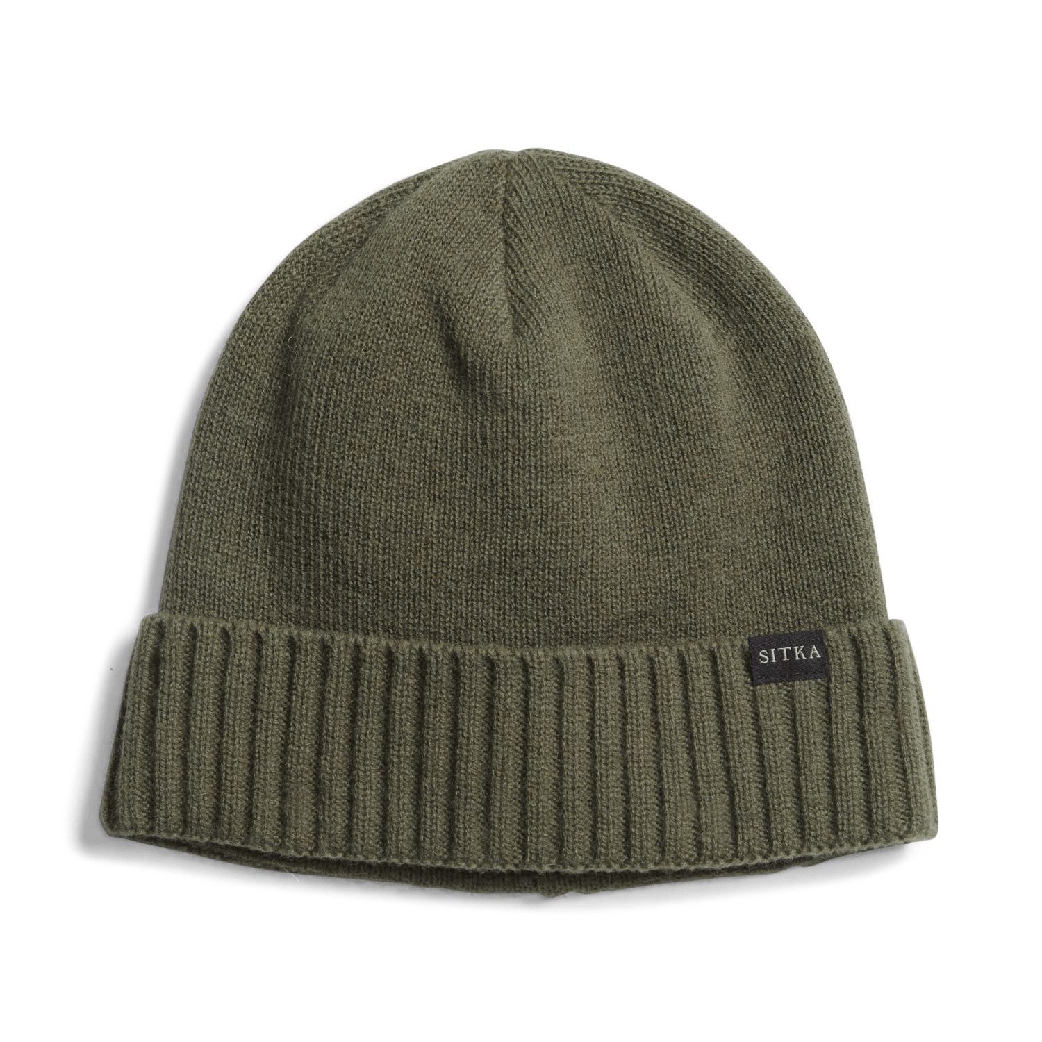 Cuffed Knit Beanie Olive Green OSFA