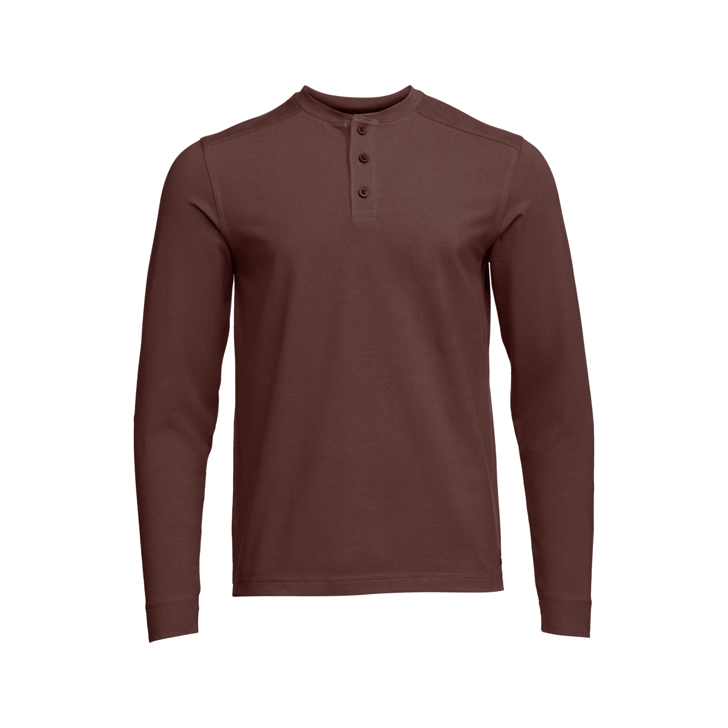 Foothills Long Sleeve Henley Cherry Wood M