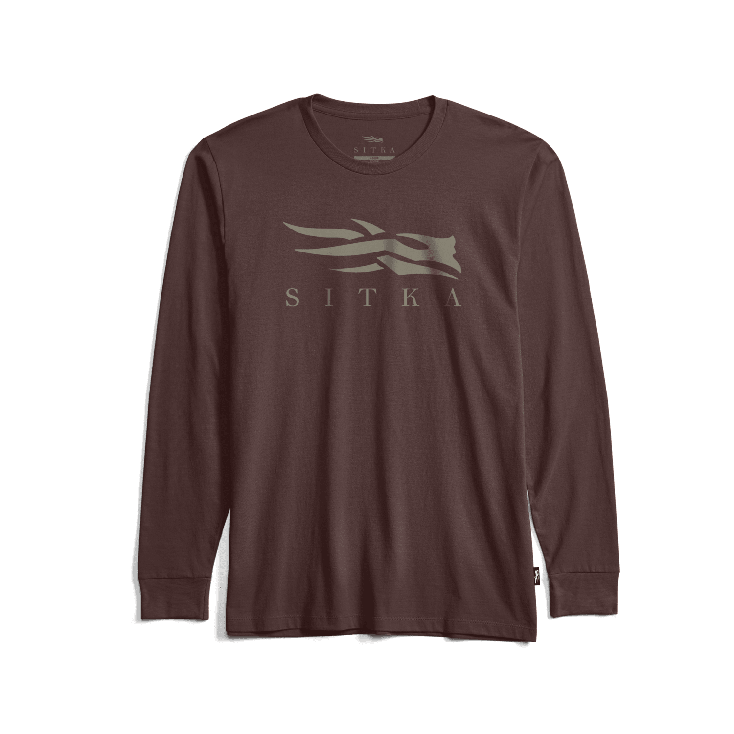 Icon Long Sleeve Crewneck Tee Cherry Wood XL