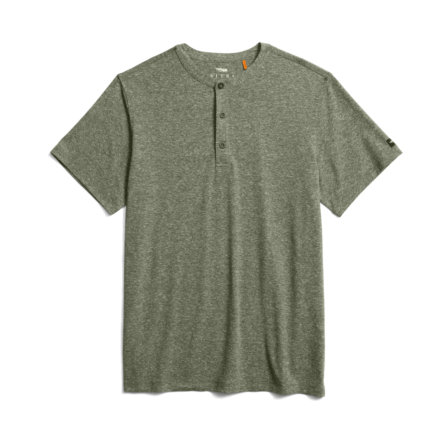 Essential SS Henley Olive Green Heather M