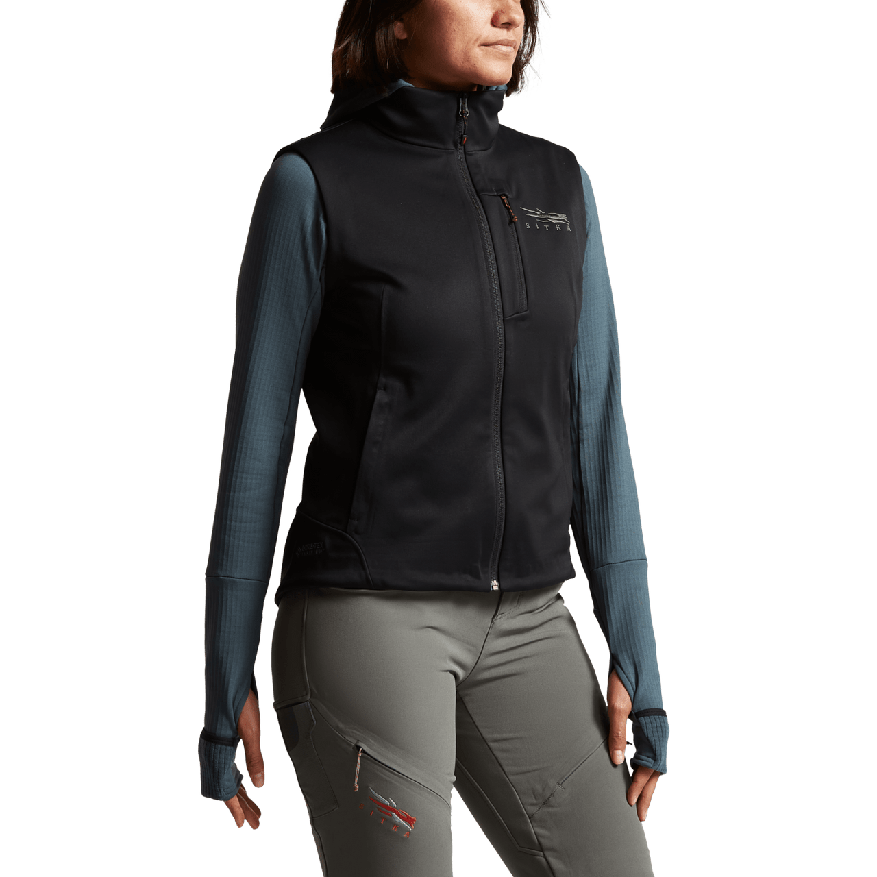 軽量+ストレッチ性+吸水速乾 SITKA Gear Women's Hunting Windproof Jetstream Vest 