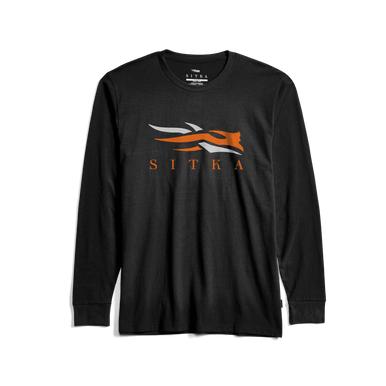 Icon Long Sleeve Tee Black Orange L