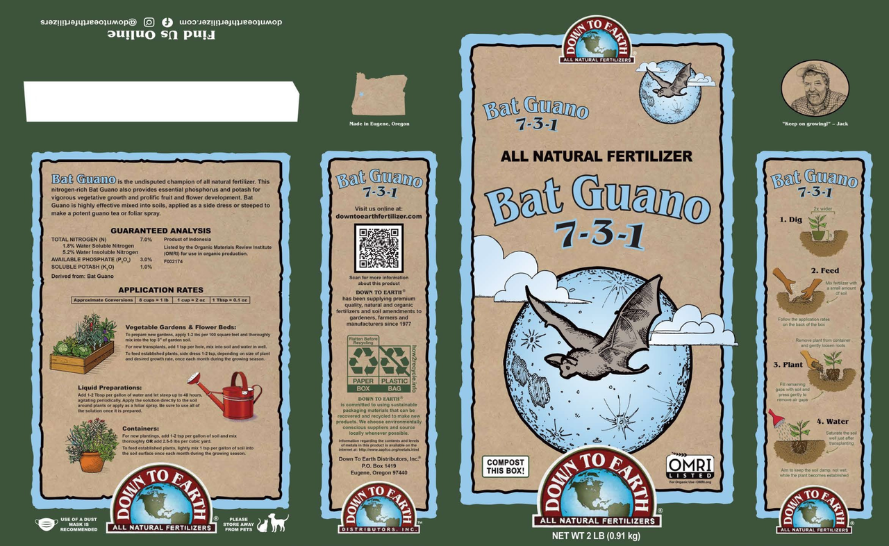 Guano De Chauve-souris Guanokalong – Engrais Biologique 3 Kg – Riche En Phosphore – Pour Jardin, Potager Bio