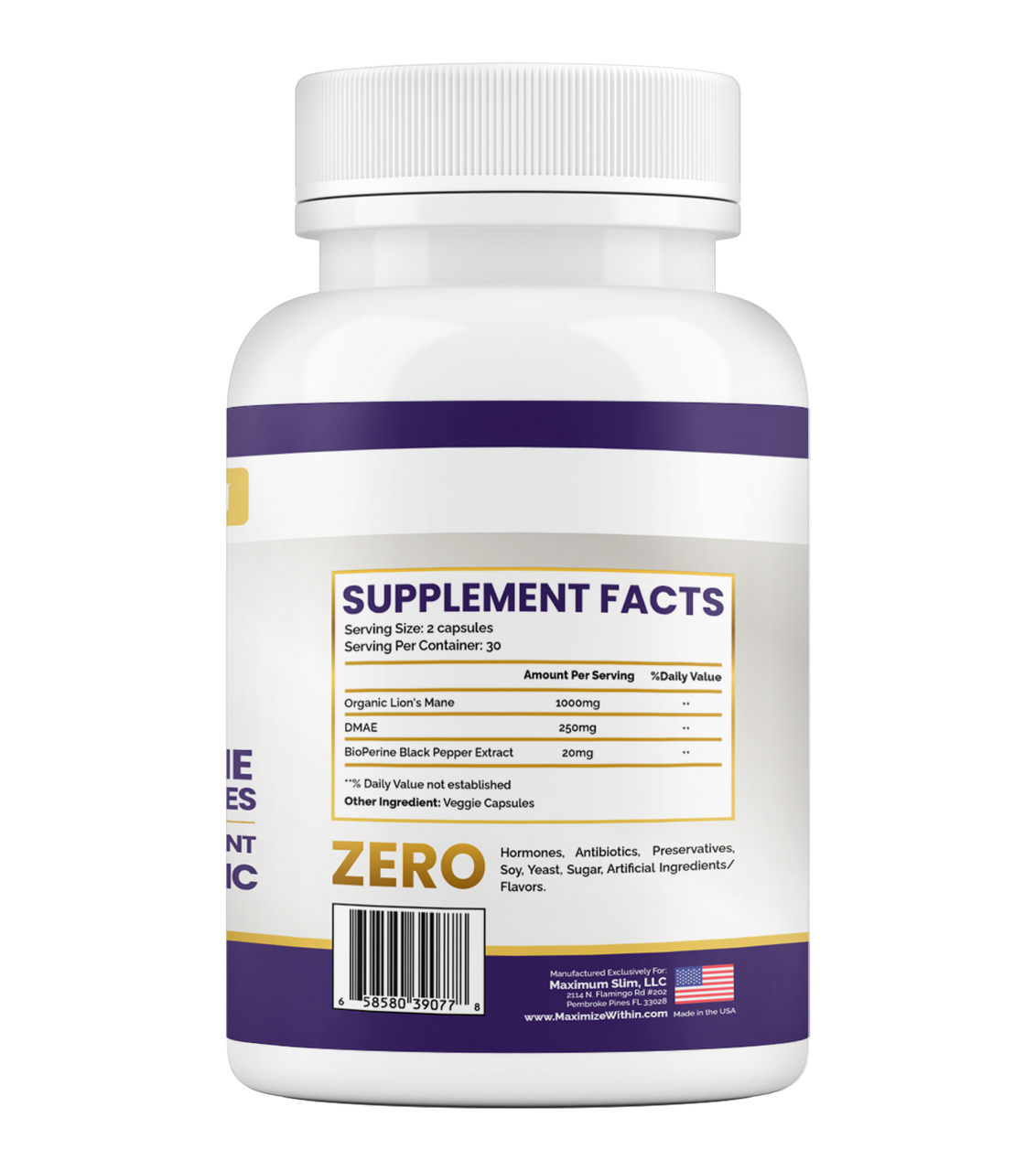 Lion's Mane and DMAE MaximumSlim Health Products