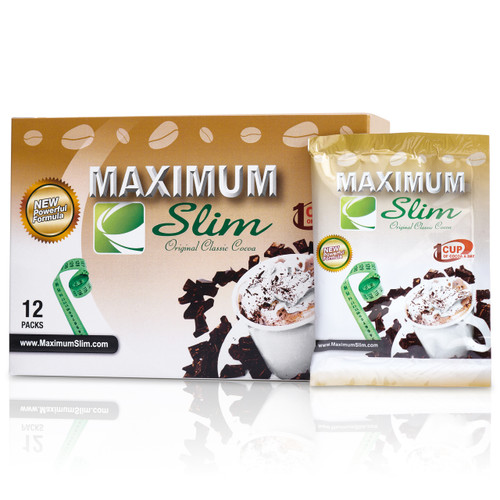 Maximum Slim Original Classic Cocoa (12 ct) | Delicious Drink Mix