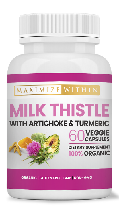 Milk Thistle with Artichoke & Turmeric Supplement - Maximum Slim