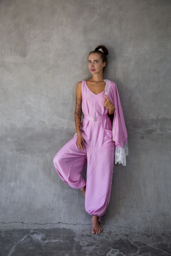 Luxury Evening Jumpsuit | Rose