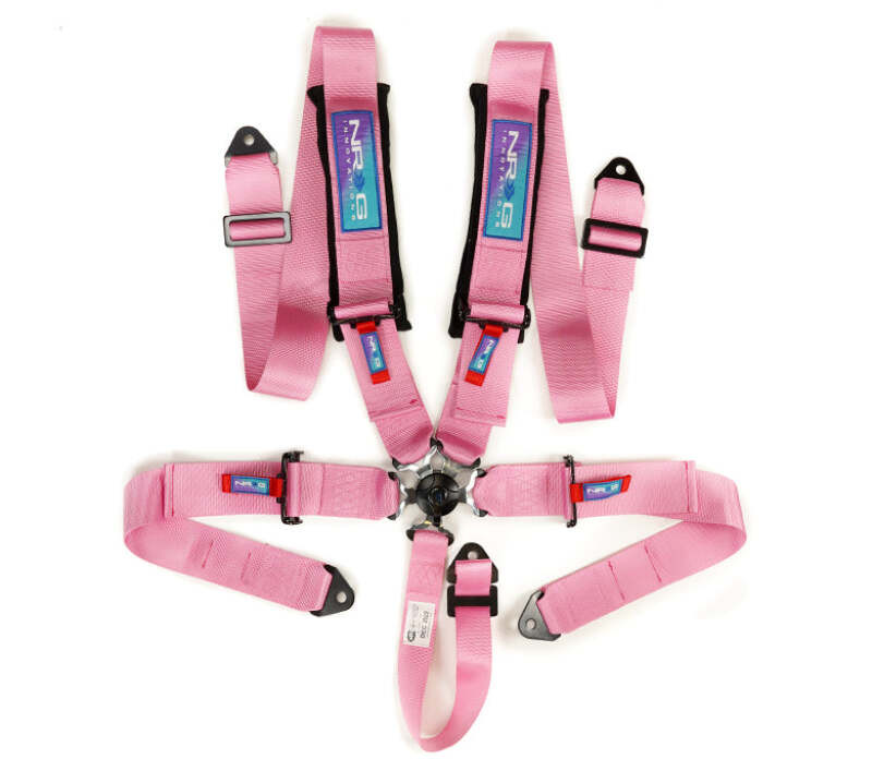 NRG 5PT 3in. Seat Belt Harness / Cam Lock - Pink - SBH-B6PCPK Photo - Primary