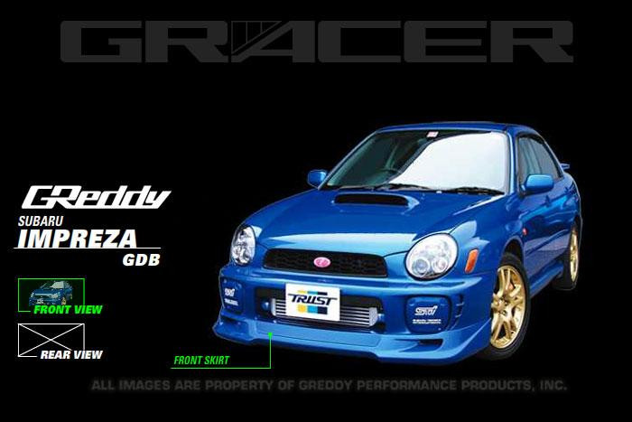 GReddy 02-03 WRX Polyurethane Front Lip Spoiler ** Must ask/call to order** - 17060052 Photo - Primary