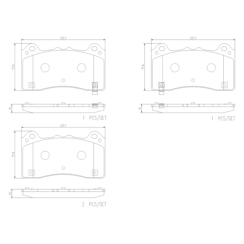 Brembo OE 16-18 Ford Focus PRIME Ceramic Brake Pad - Front - P24202N User 1
