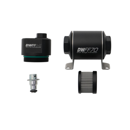 DeatschWerks DWFFR-X 70mm Billet Fuel Filter Regulator - 10 Micron - 8-FFR-070-010K Photo - Primary