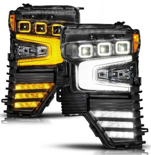 ANZO 22-26 Chevy Silverado 1500 Z-Series LED Projector Headlight - Black Full- Passenger Side - 111638X-R User 1