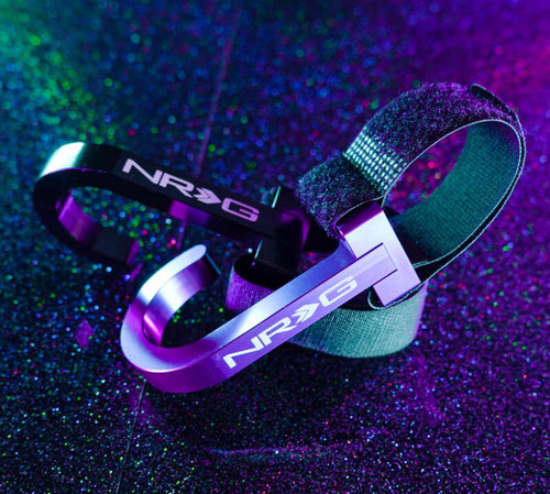 NRG Steering Wheel Hook CNC Aluminum w/ Laser Logo - Titanium - STR-100TI Photo - Primary