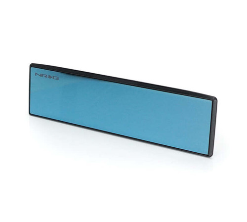 NRG 270mm Wide Panorama Clip-on Rearview Mirror - Flat w/ Blue Tint - IM-270FBL Photo - Primary