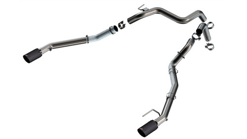 Borla 24-25 Ford Ranger Raptor 2.75in Tail Pipe Kit 4in Tip - Carbon Fiber Black Anodized - 60743CFBA Photo - Primary