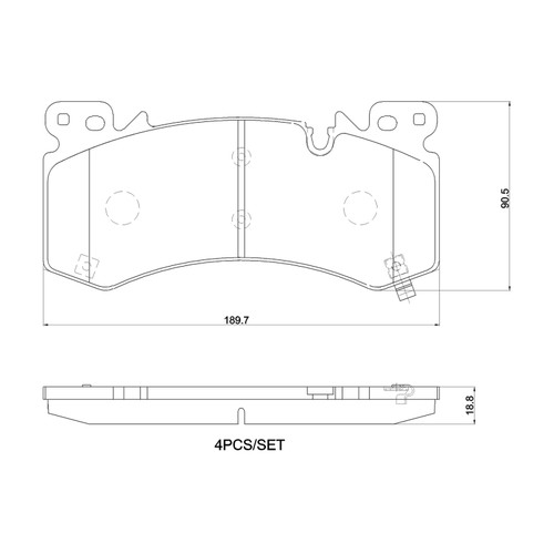 Brembo OE 21-24 Cadillac Escalade/Suburban/23-24 Chevy Silverado 1500 Ceramic Brake Pad - Front - P10101N User 1