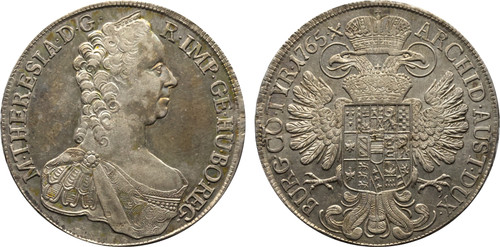 1765 Austria: Maria Theresa silver Taler
