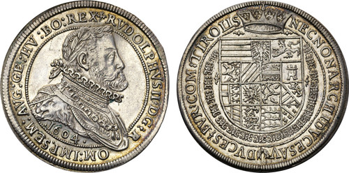 1604 Austria: Rudolf II silver Taler