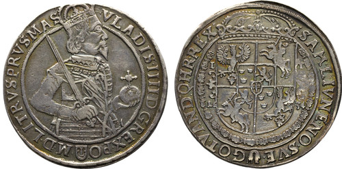1634-II Poland: Wladislaus IV silver Taler