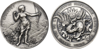 1896 Switzerland: Geneva Shooting Festival silver Medal