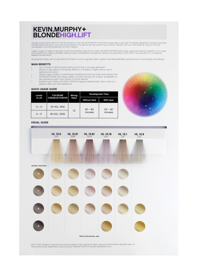  Color Me Blonde High Lift Swatch Card 