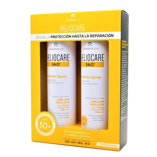 Heliocare 360º invisible spray SPF 50+. dúplo 200 mL + 200 mL.
