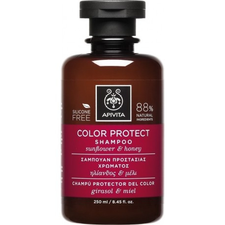 Apivita champú protector del color con girasol y miel
