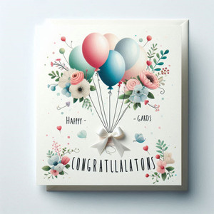 Here's to You Balloons Congratulations Card