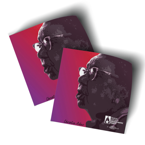 *LIMITED EDITION* Christia Adair (4" x 4" Vinyl Sticker -- Pack of Two) *LIMITED EDITION* Christia Adair (4" x 4" Vinyl Sticker -- Pack of Two)