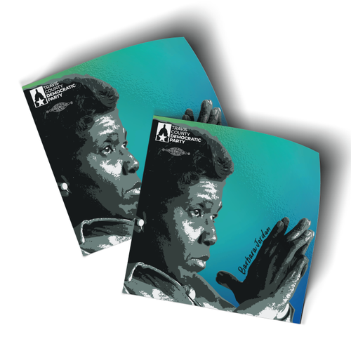 *LIMITED EDITION* Barbara Jordan (4" x 4" Vinyl Sticker -- Pack of Two) *LIMITED EDITION* Barbara Jordan (4" x 4" Vinyl Sticker -- Pack of Two)