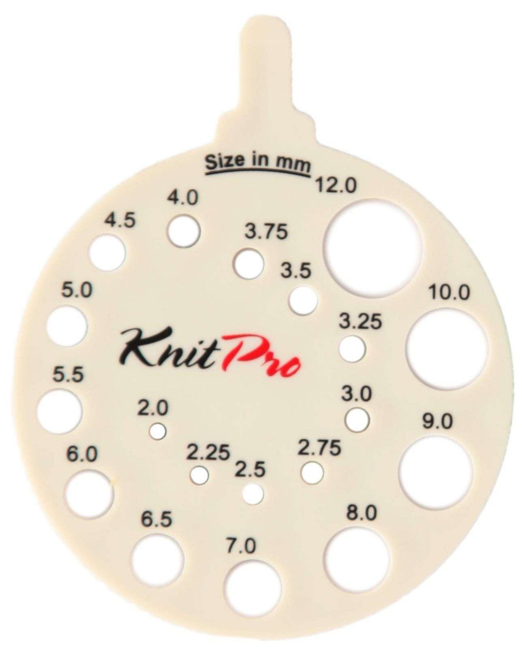 KnitPro Round Needle View Sizer Gauge Woolstack