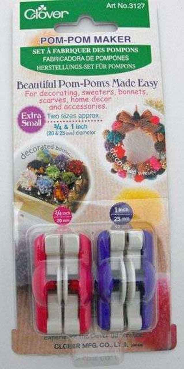 NEW Clover Pom-Pom Maker, Extra Large 115mm (4 1/2"