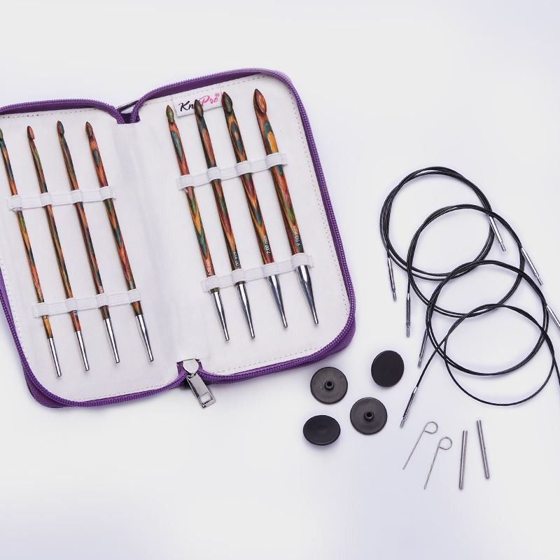 KnitPro Symfonie Wood Tunisian Crochet Hook Set - Woolstack