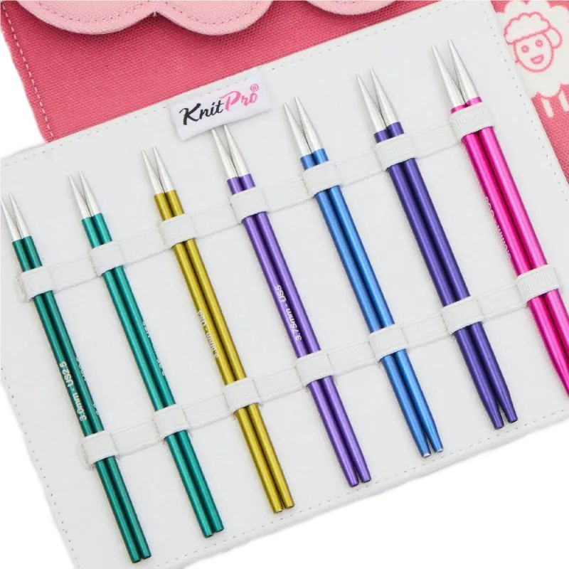KnitPro Zing Aluminium Midi Interchangeable Knitting Needle Set 5