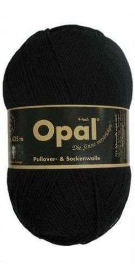 Opal "Uni" Solid Sock Yarn - Black (2619)